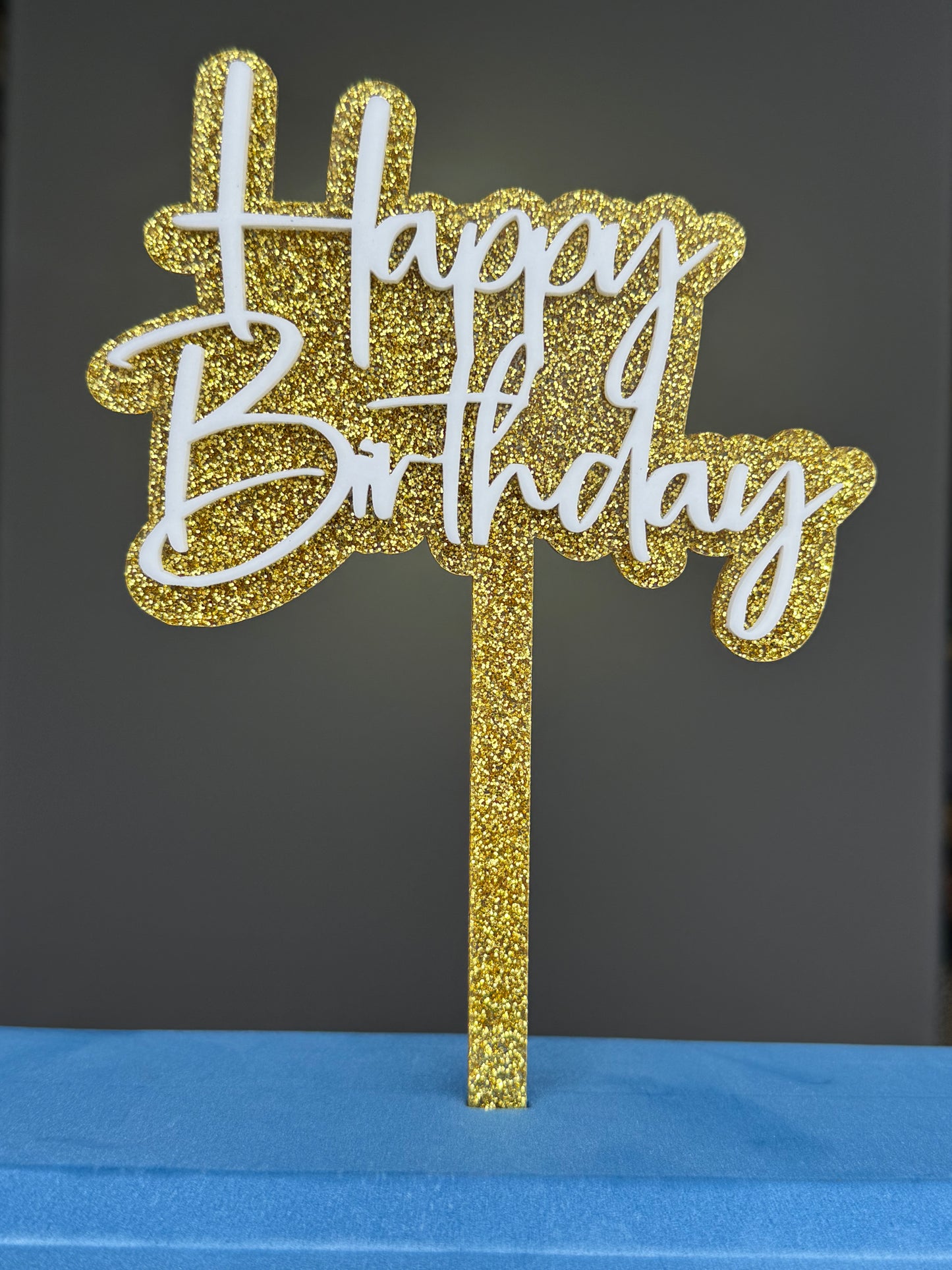 Premium Happy Birthday Layered Cake Topper Picks