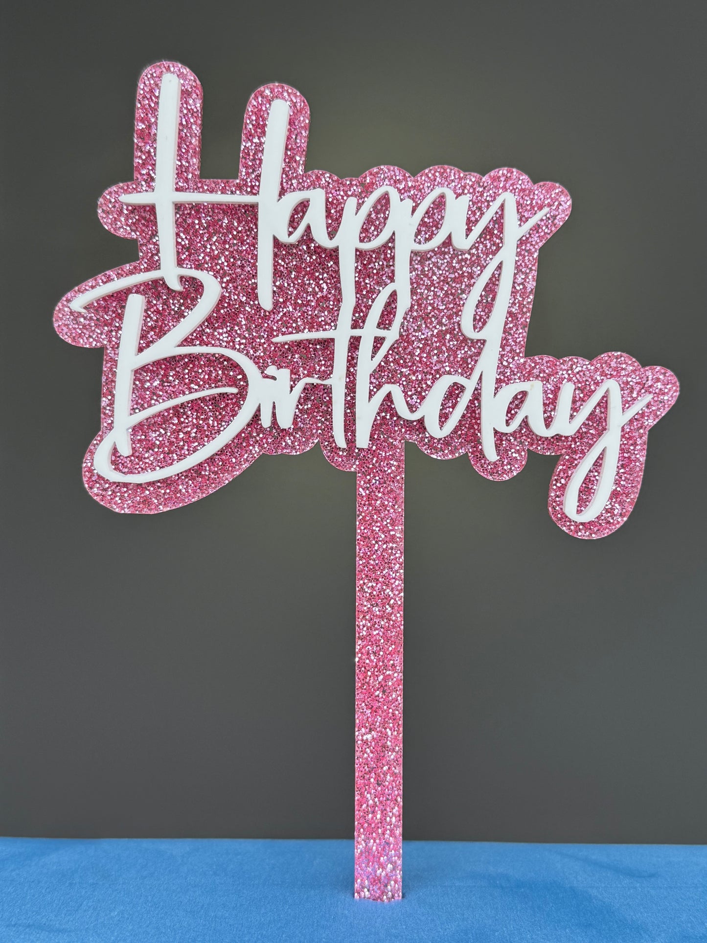 Premium Happy Birthday Layered Cake Topper Picks