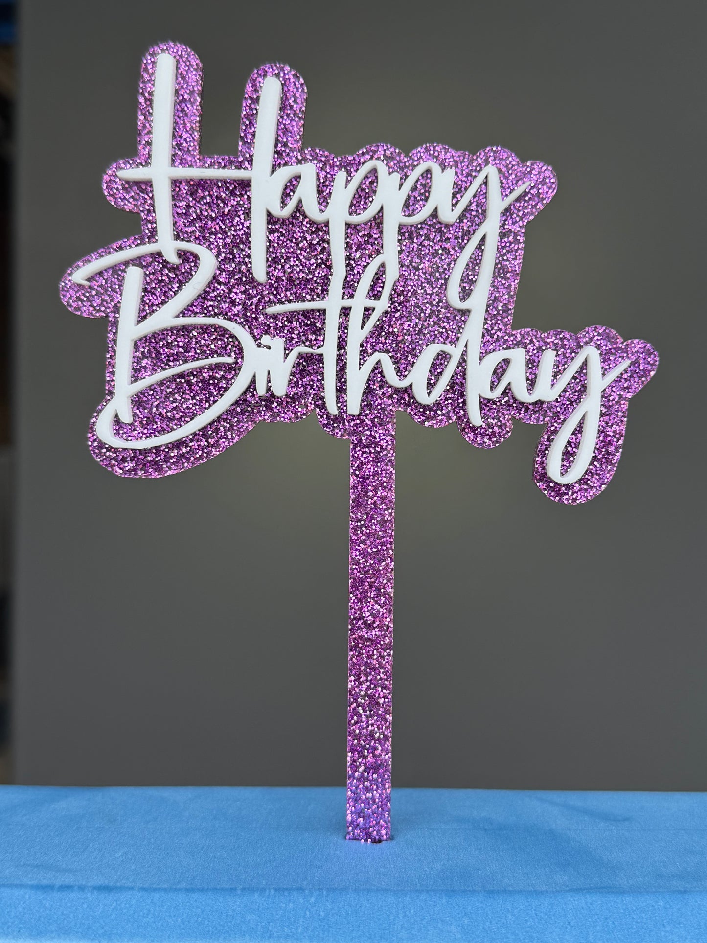 Premium Happy Birthday Layered Cake Topper Picks