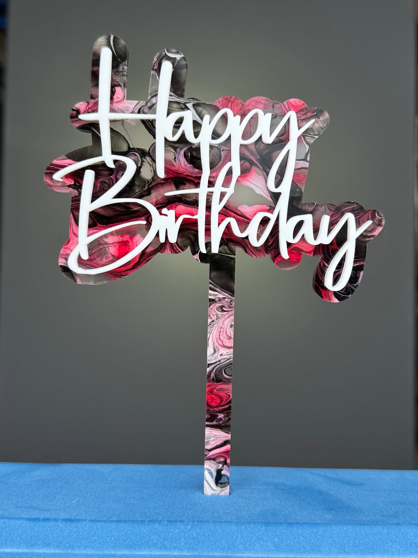 Premium Happy Birthday Layered Cake Topper Picks