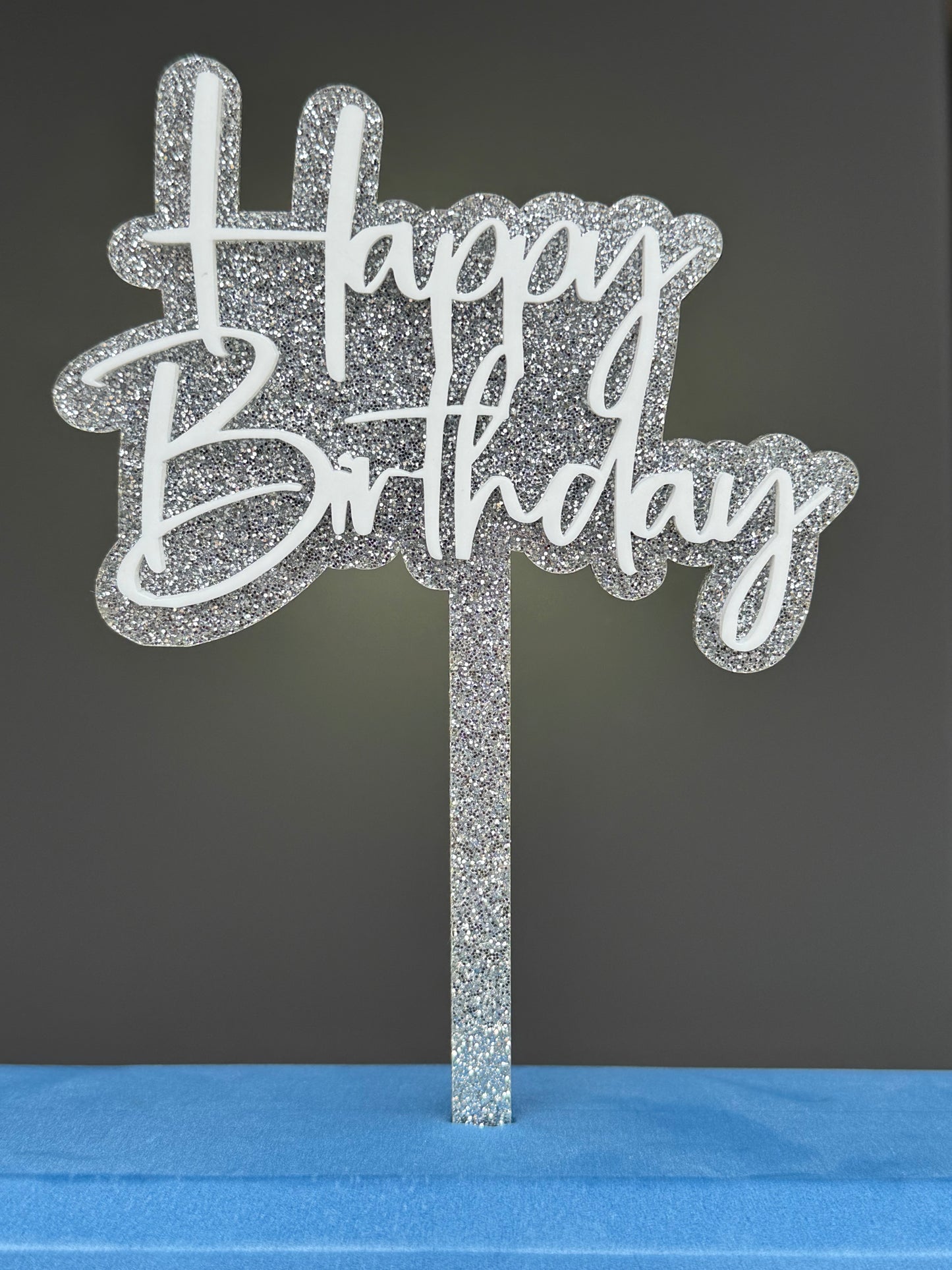 Premium Happy Birthday Layered Cake Topper Picks